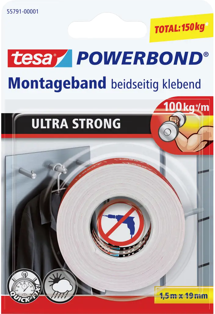 tesa Powerbond® Montageband Ultra Strong 1,5 x19mm tesa Powerbond® Montageband Ultra Strong 1,5 x19mm