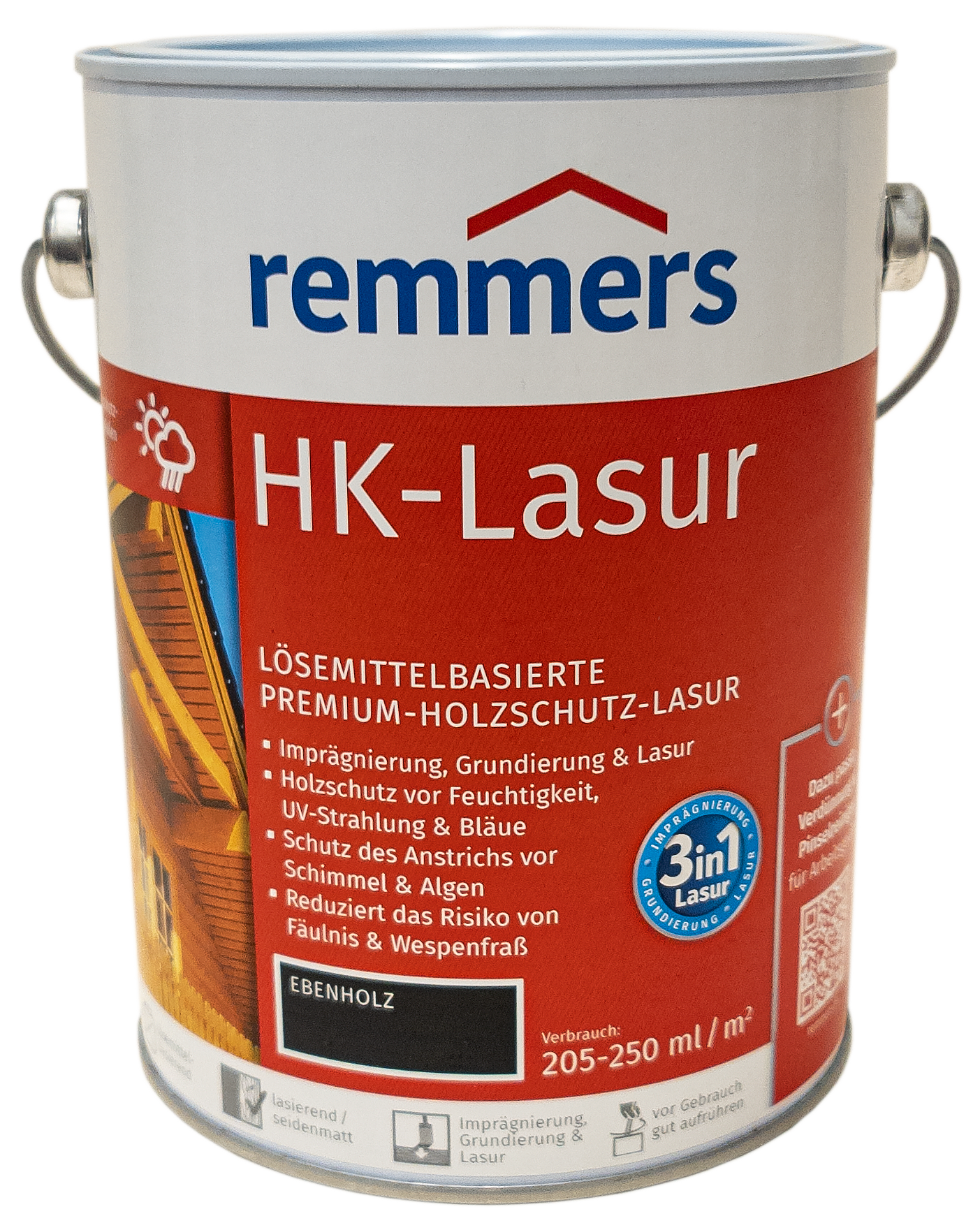 2,5L Remmers HK Lasur Ebenholz