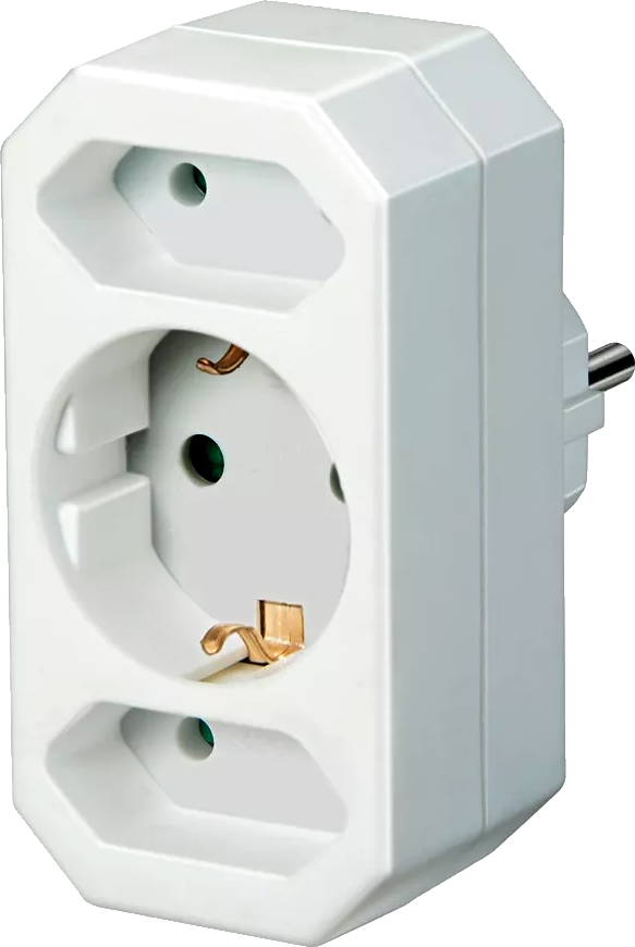 Adapterstecker Euro 2 + Schutzkontakt 1 Adapterstecker Euro 2 + Schutzkontakt 1