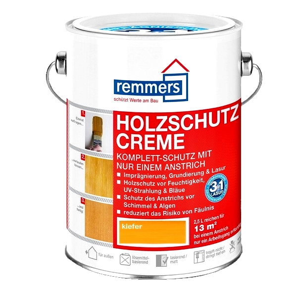 2,5L Remmers Holzschutz Creme Kiefer 2,5L Remmers Holzschutz Creme Kiefer