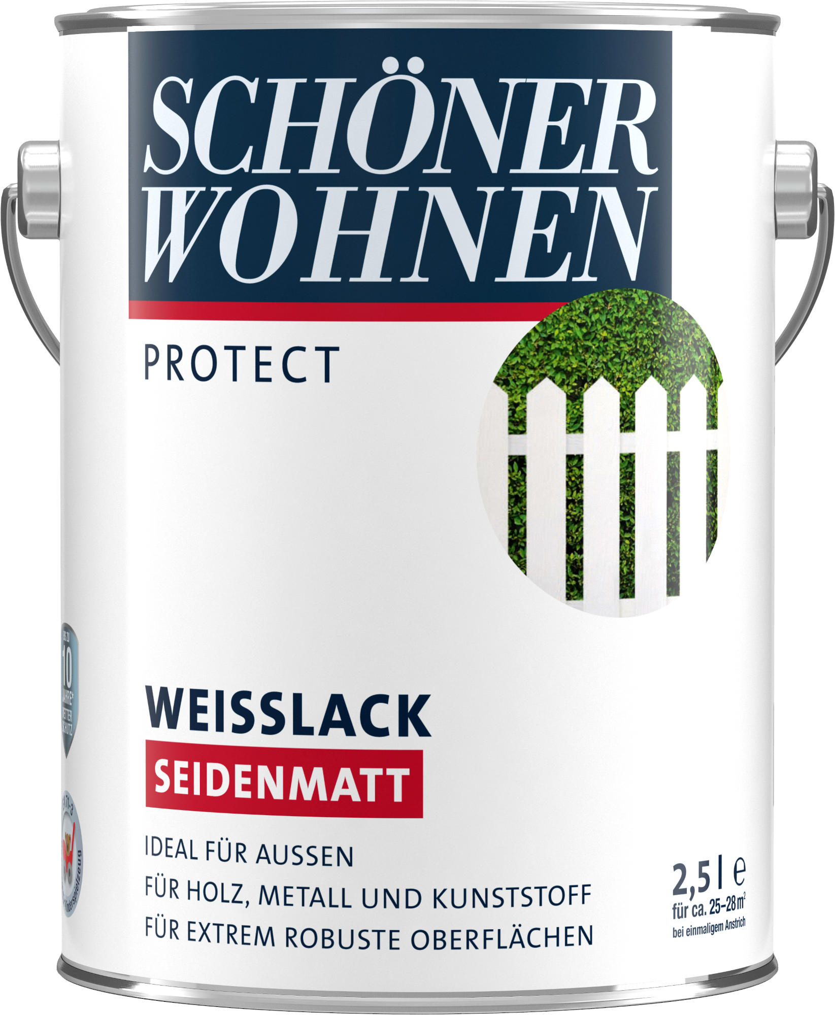 2,5L Schöner Wohnen Protect Weisslack seidenmatt weiss 2,5L Schöner Wohnen Protect Weisslack seidenmatt weiss