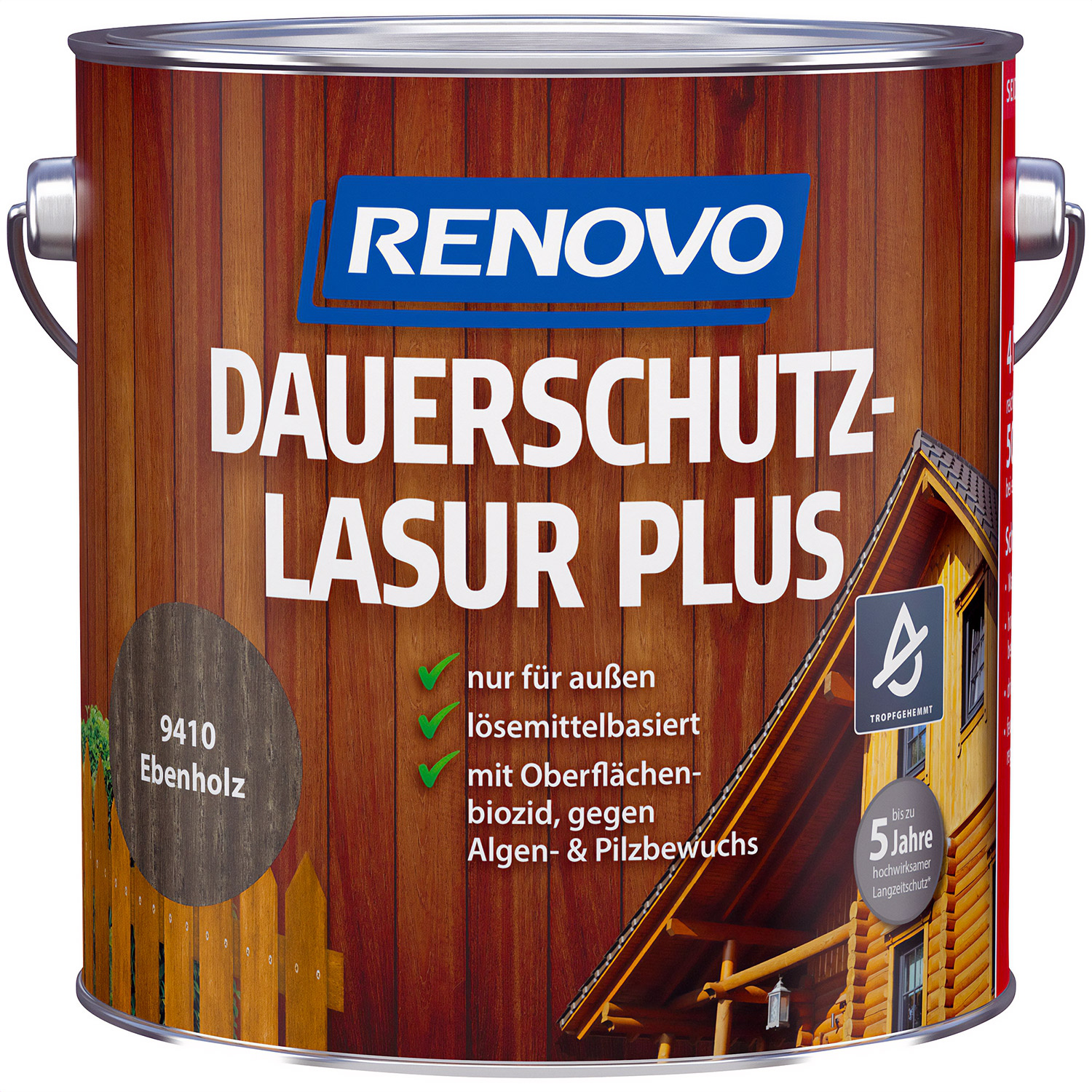 4L Renovo Dauerschutzlasur PLUS Nr.9410 Ebenholz 4L Renovo Dauerschutzlasur PLUS Nr.9410 Ebenholz