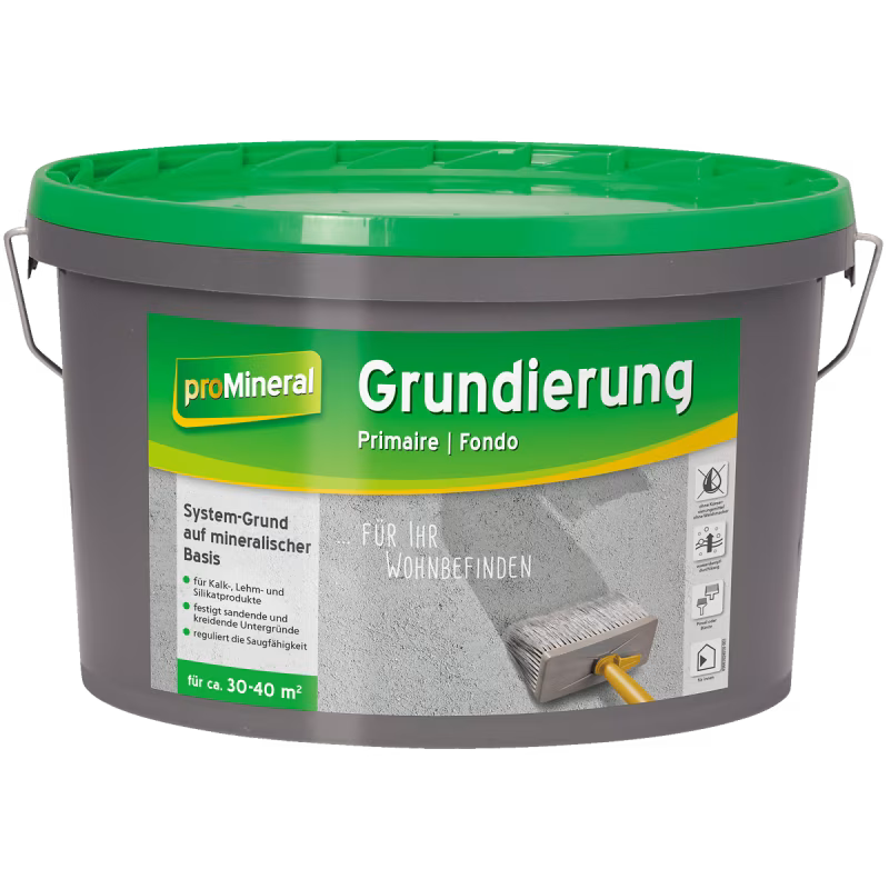 5L proMineral Grundierung für Lehmfarbe Weiss 5L pronatur Grundierung für Lehmfarbe Weiss