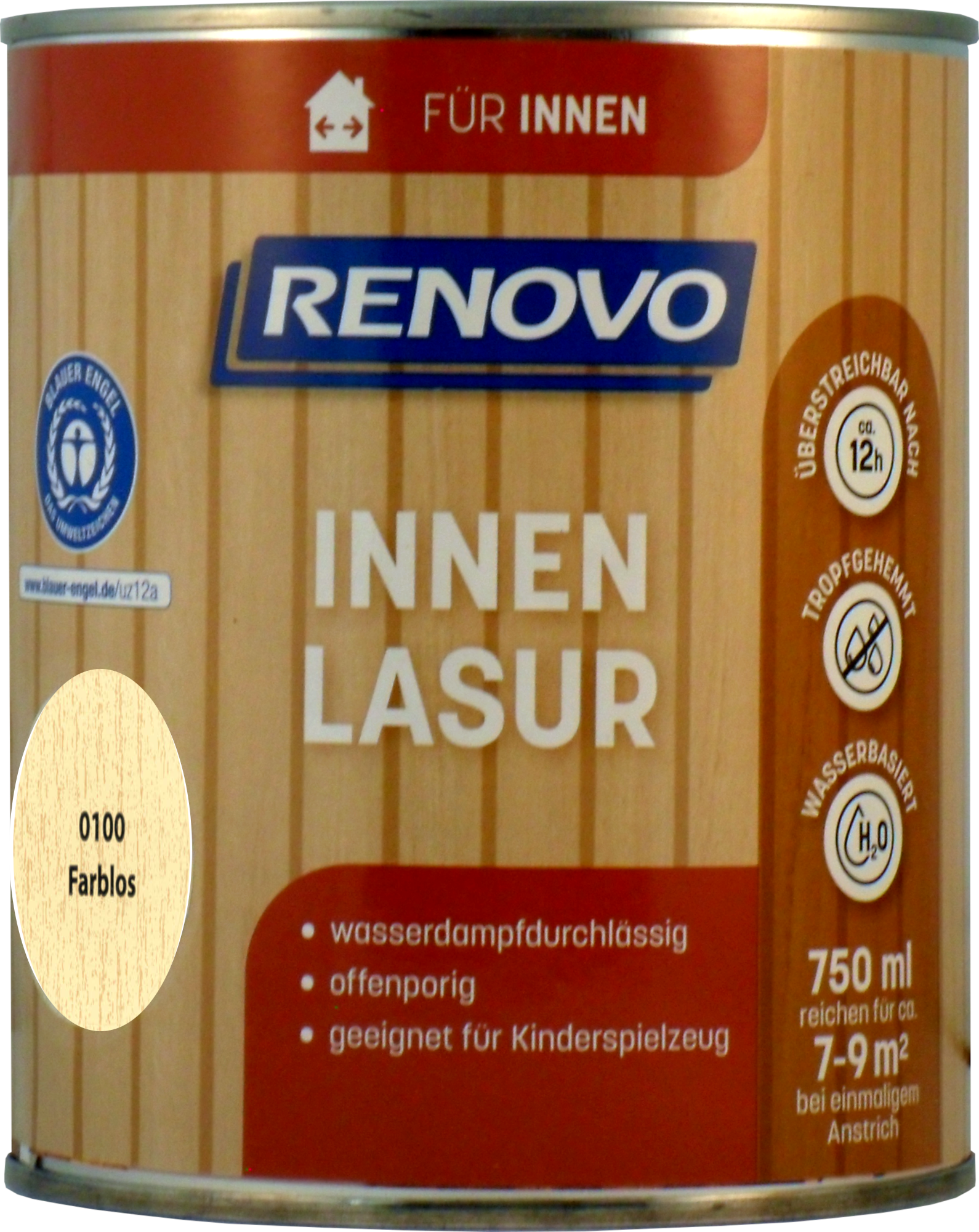 750ml Renovo Innenlasur / Wohnraumlasur Farblos 750ml Renovo Wohnraumlasur farblos