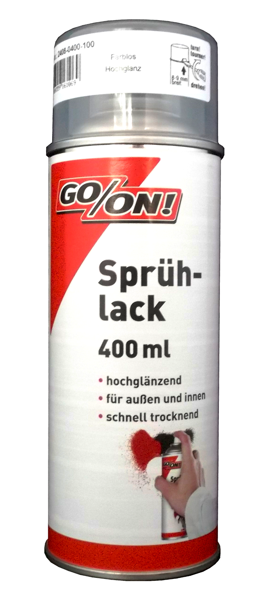 400ml Go/On Sprühlack Farbspray hochglanz farblos 400ml Go/On Sprühlack Farbspray hochglanz farblos