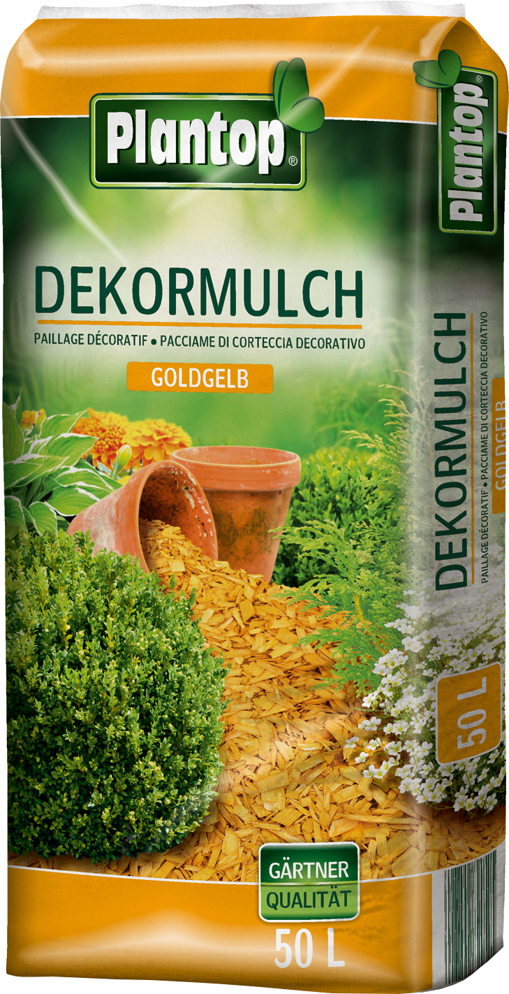 50L PLANTOP Dekor Mulch *goldgelb*