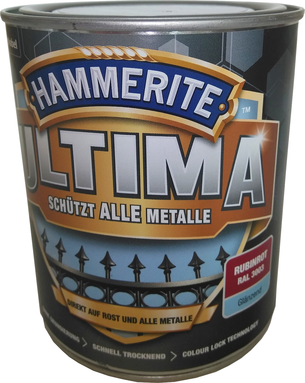 750ml Hammerite ULTIMA MSL glänzend Rubinrot 750ml Hammerite ULTIMA MSL glänzend Rubinrot