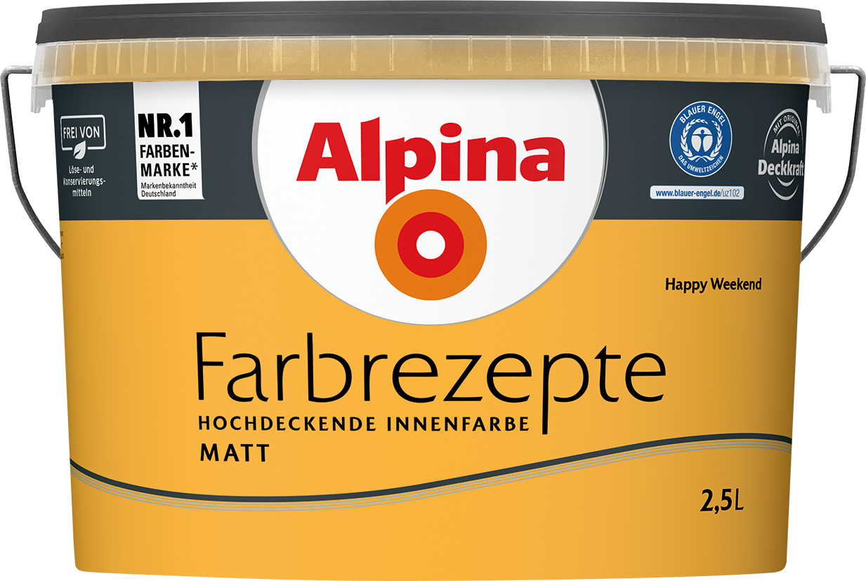 2,5L ALPINA Farbrezepte Happy Weekend, Matt 2,5L ALPINA Farbrezepte Happy Weekend, Matt