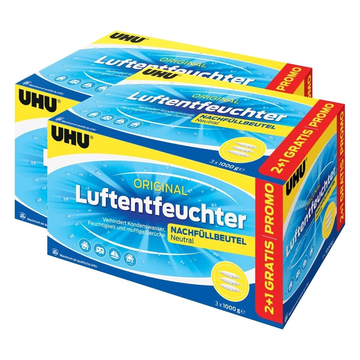UHU Luftentfeuchter Nachfüllbeutel 6x1000g UHU Luftentfeuchter Nachfüllbeutel 6x1000g