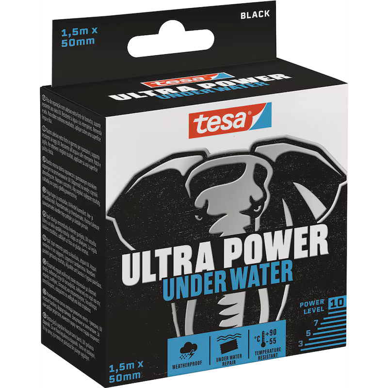 tesa® Ultra Power Under Water Reparaturband Farbe schwarz, Länge 1,5m, Bre tesa® Ultra Power Under Water Reparaturband Farbe schwarz, Länge 1,5m, Bre