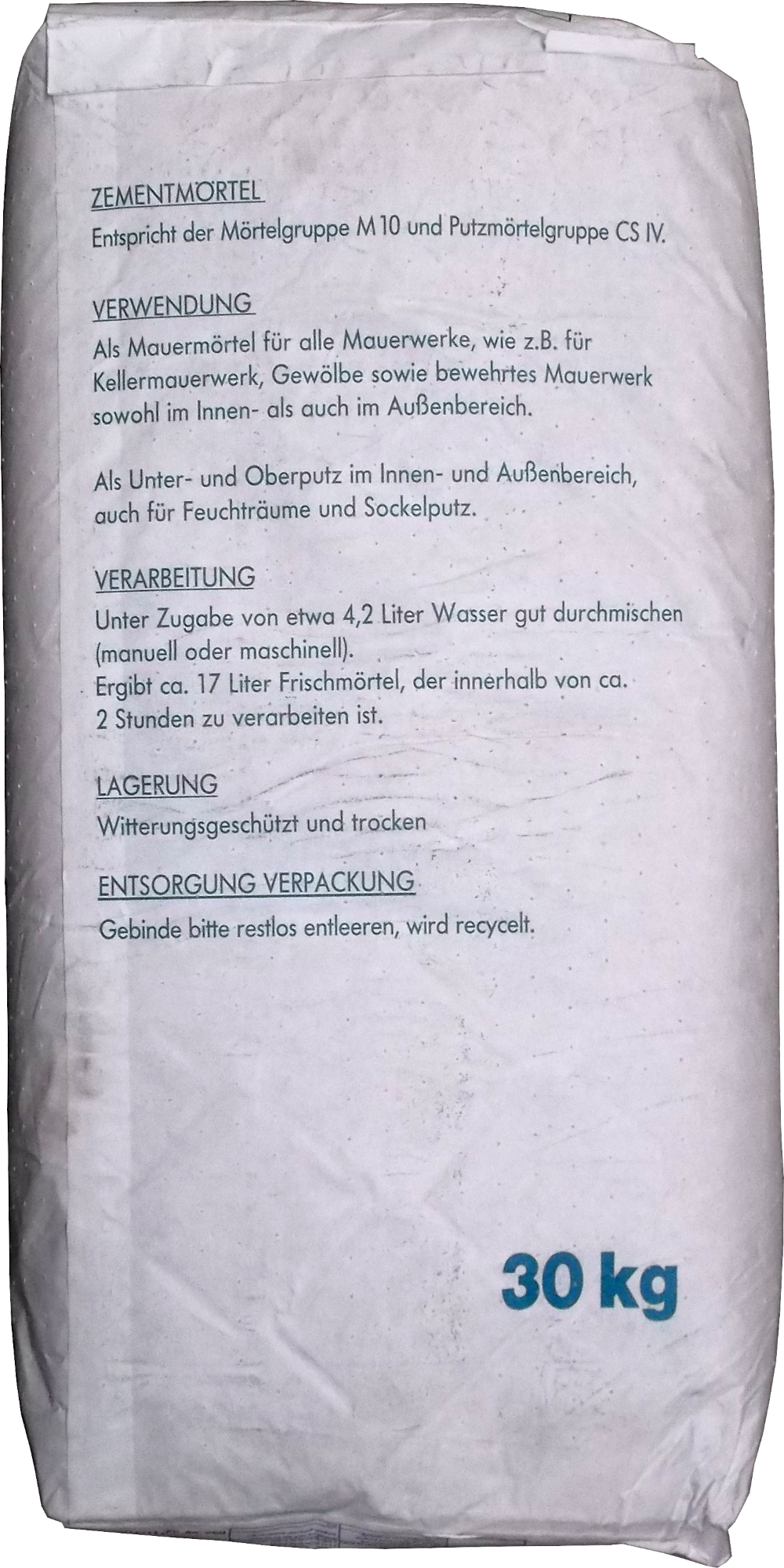 30kg Zementmörtel Neutral 30kg Zementmörtel Neutral
