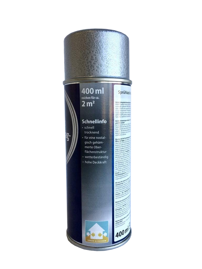 400ml Renovo Sprühlack Hammerschlag Silber 400ml Renovo Sprühlack Hammerschlag Silber