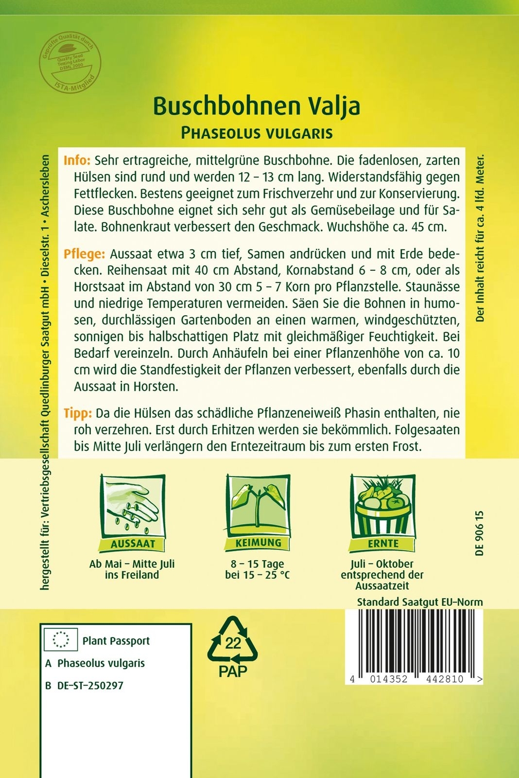 Buschbohnen Valja