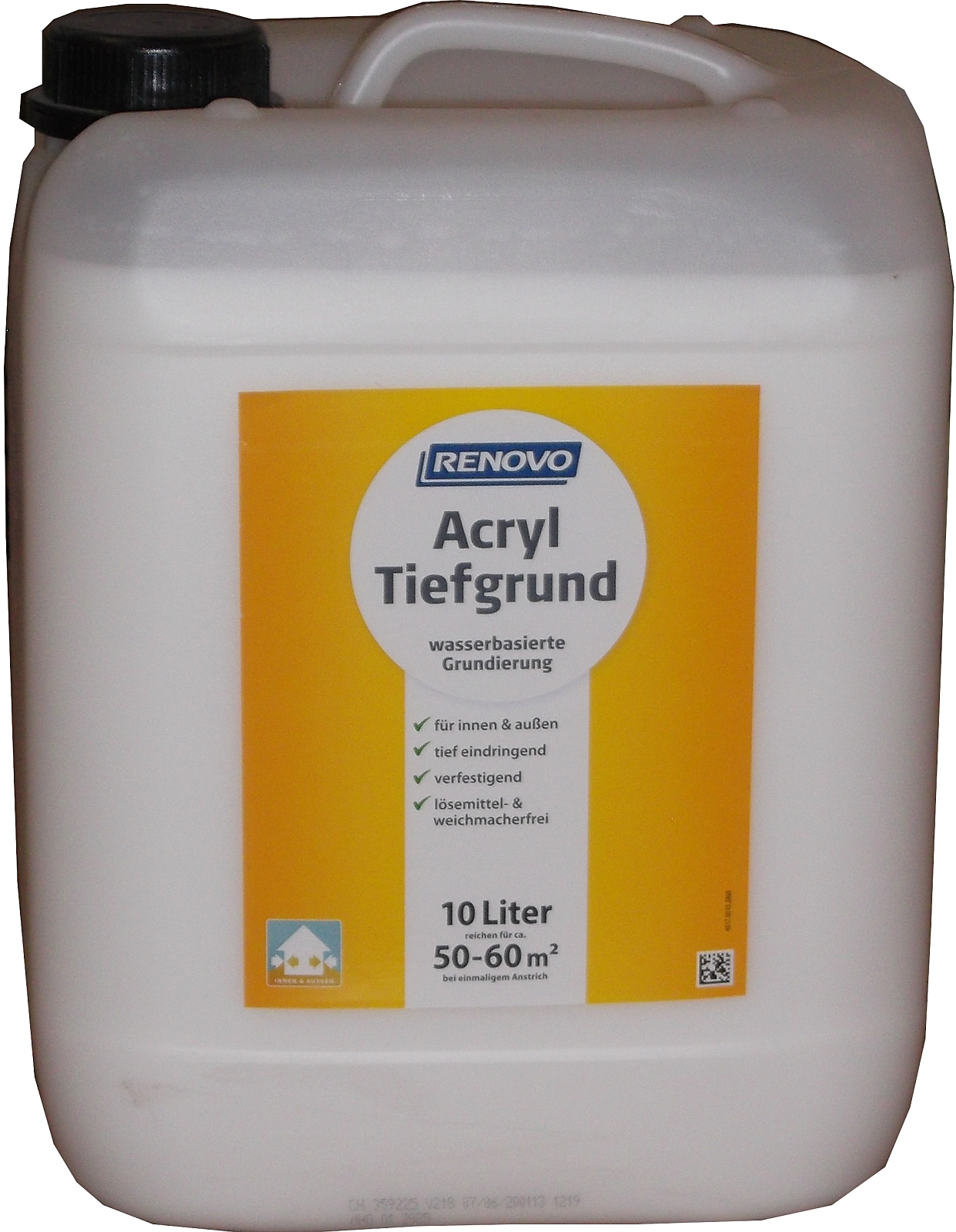10L Renovo Acryl Tiefgrund Lösemittelfrei Farblos 10L Renovo Acryl Tiefgrund Lösemittelfrei Farblos