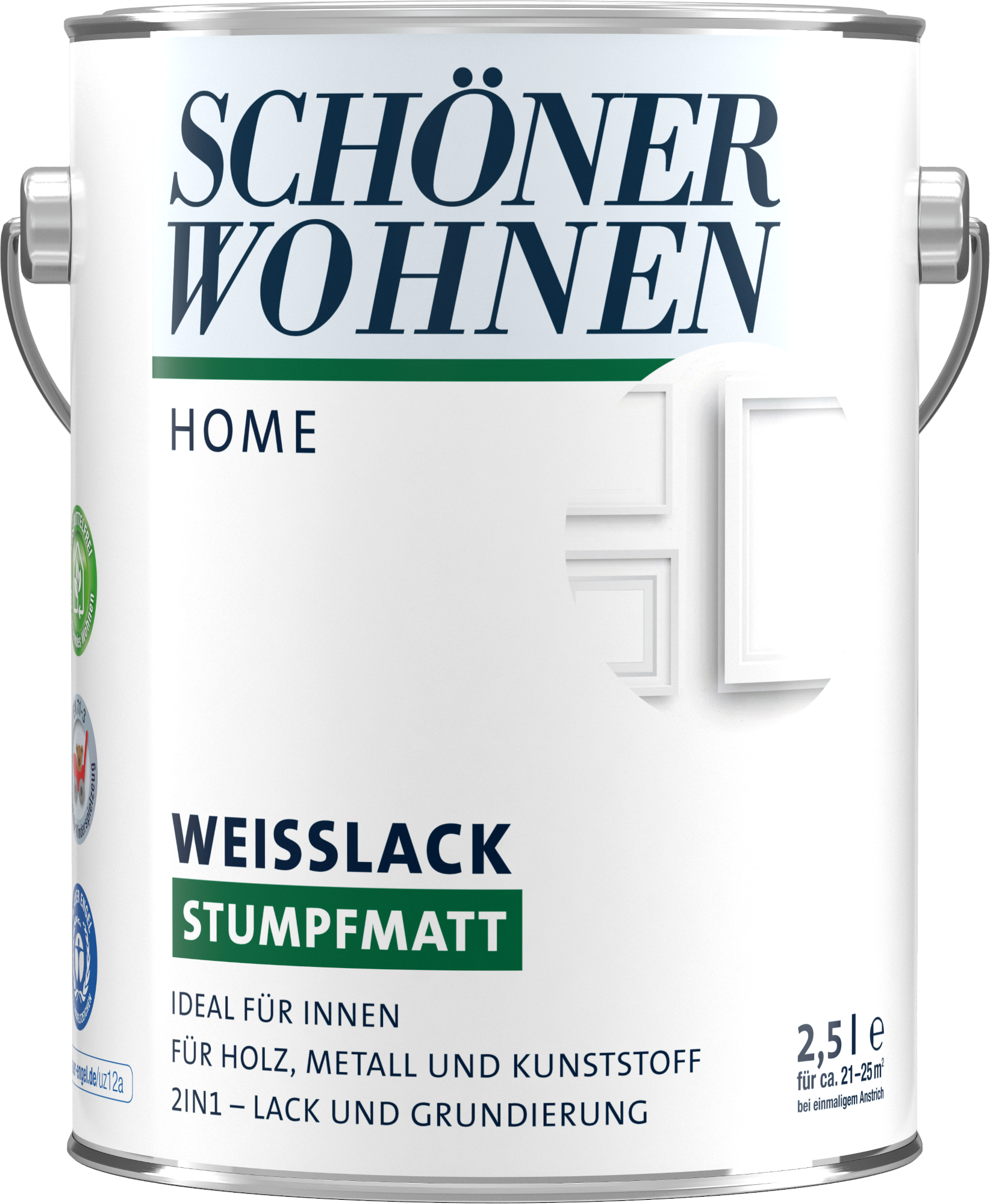 2,5L Schöner Wohnen Home Weisslack stumpfmatt weiss 2,5L Schöner Wohnen Home Weisslack stumpfmatt weiss