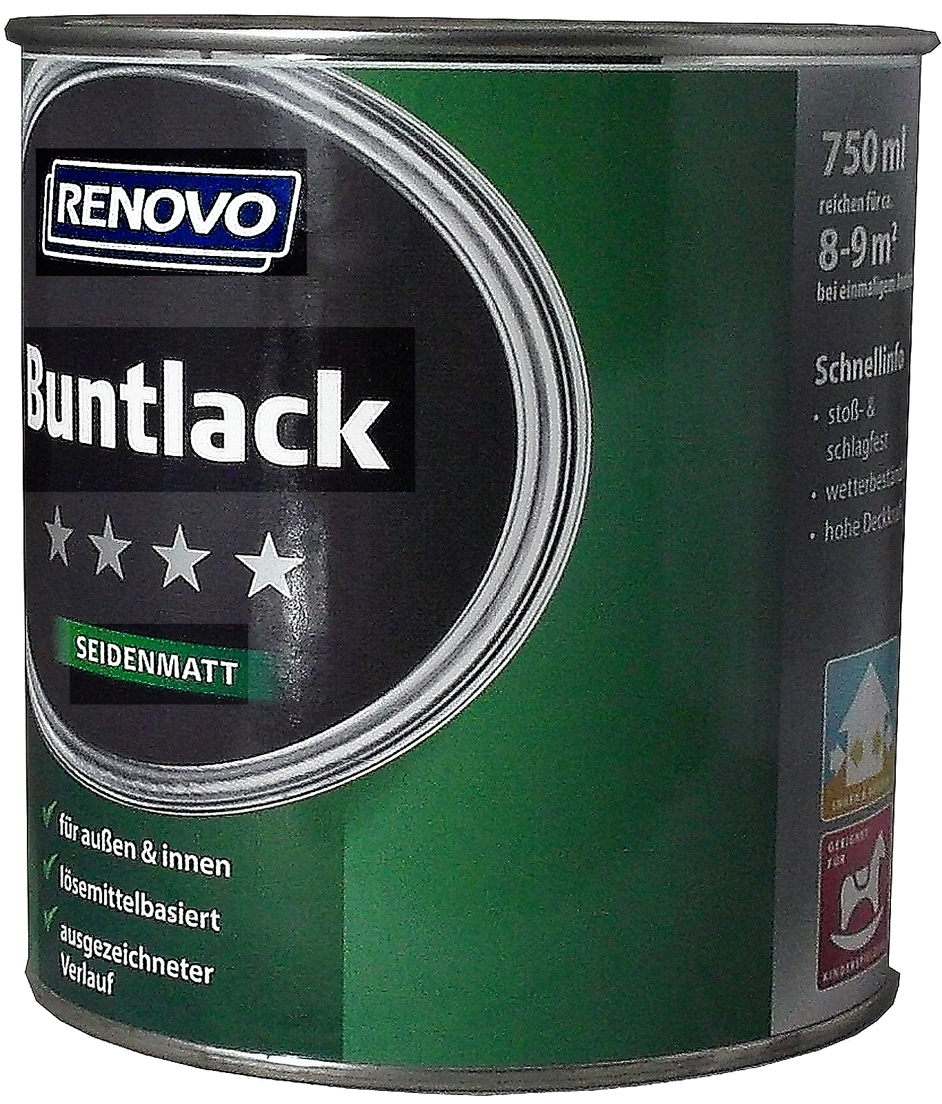 750ml Renovo Seidenmattlack moosgrün Nr.6005 750ml Renovo Seidenmattlack moosgrün Nr.6005