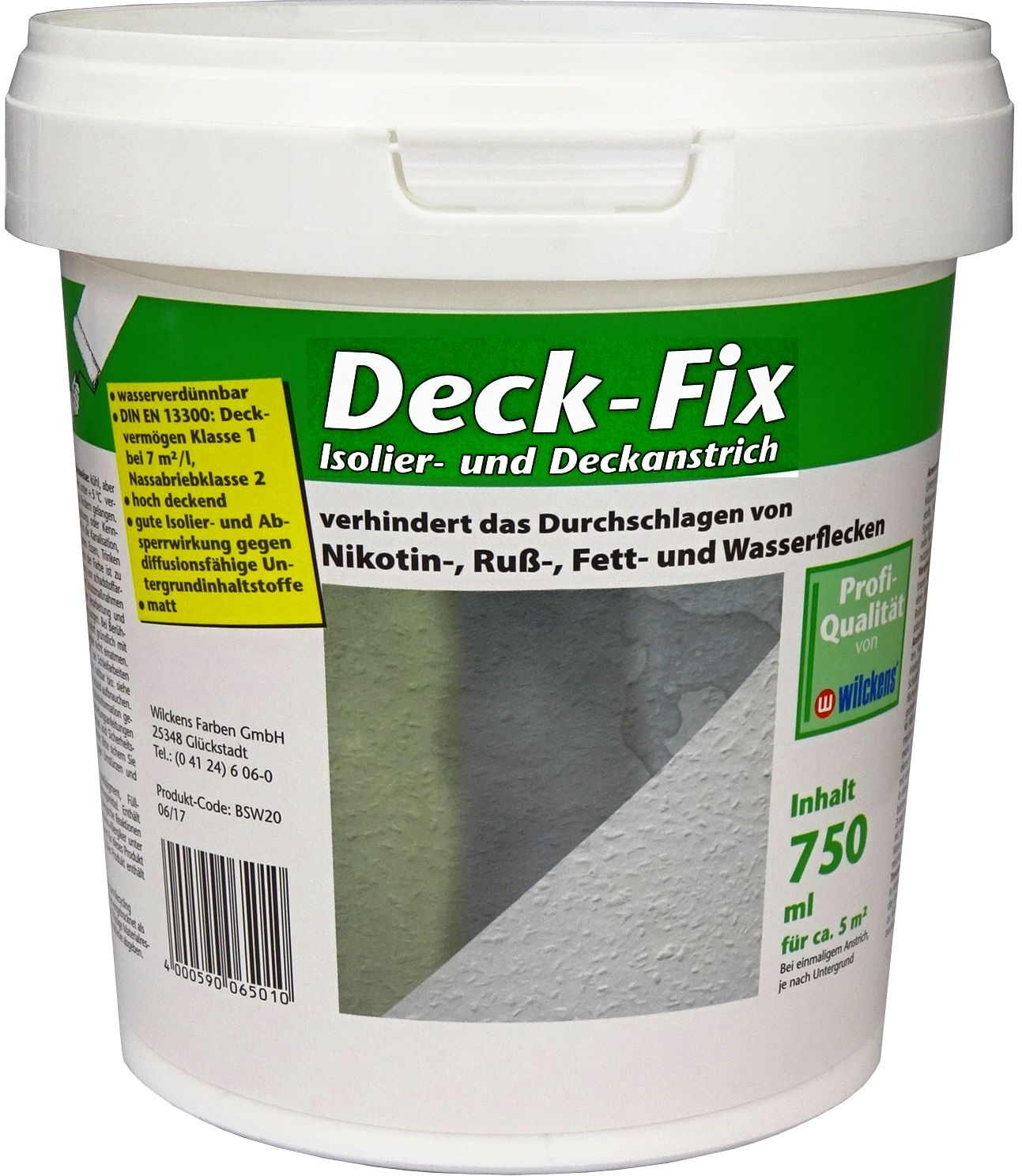 750ml WILCKENS Deck-Fix Isolier- und Deckanstrich weiß 750ml WILCKENS Deck-Fix Isolier- und Deckanstrich weiß