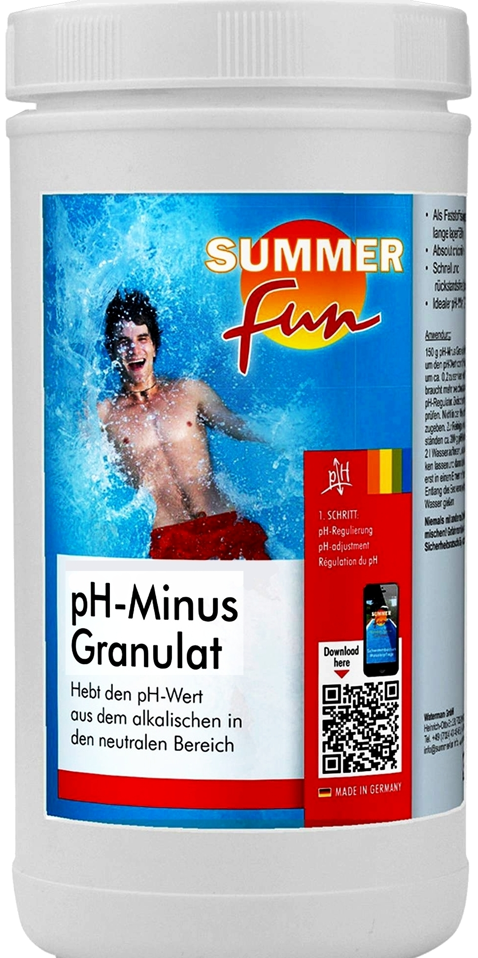 SummerFun 1,8kg pH-Minus Granulat, pH-Wert Senker SummerFun 1,8kg pH-Minus Granulat, pH-Wert Senker