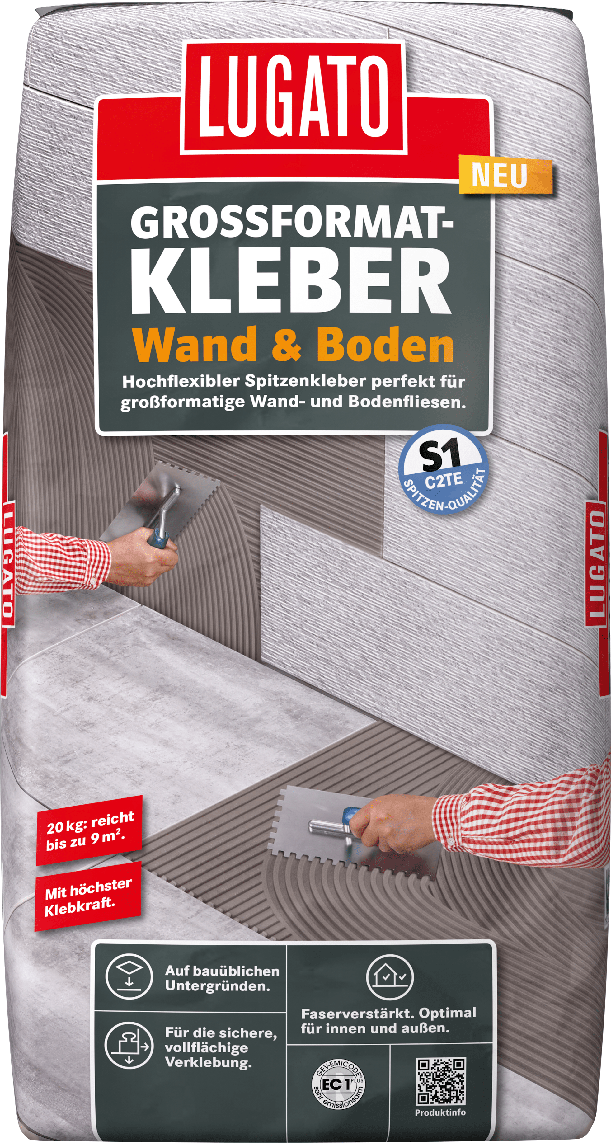 20kg Lugato Grossformatkleber Wand+Boden 20kg Lugato Grossformatkleber Wand+Boden