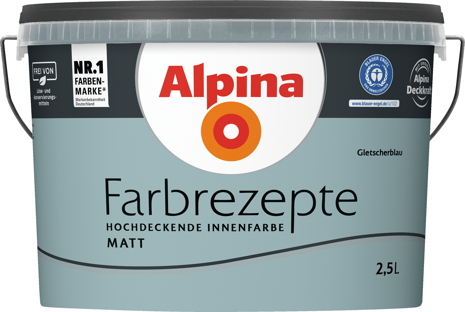 2,5L ALPINA Farbrezepte Gletscherblau, Matt