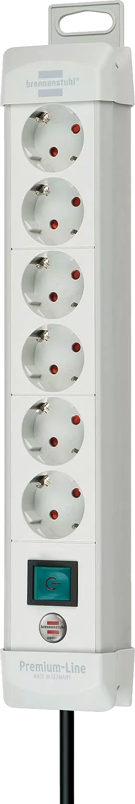 Steckdosenleiste 6-fach lichtgrau 3m H05VV-F 3G1,5 Steckdosenleiste 6-fach lichtgrau 3m H05VV-F 3G1,5