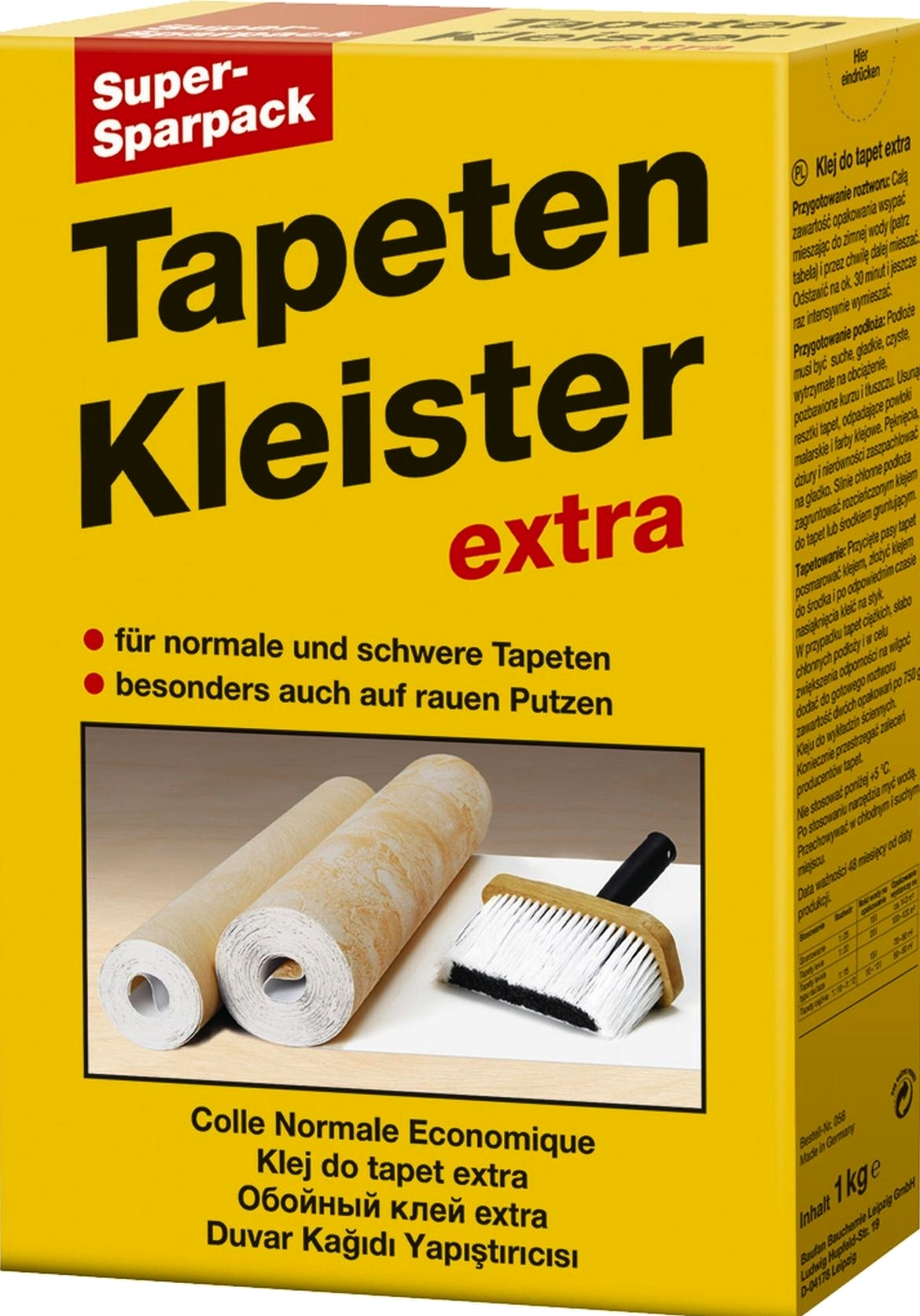 1,0 Kilogramm extra Tapetenkleister Sparpack 1,0 Kilogramm extra Tapetenkleister Sparpack