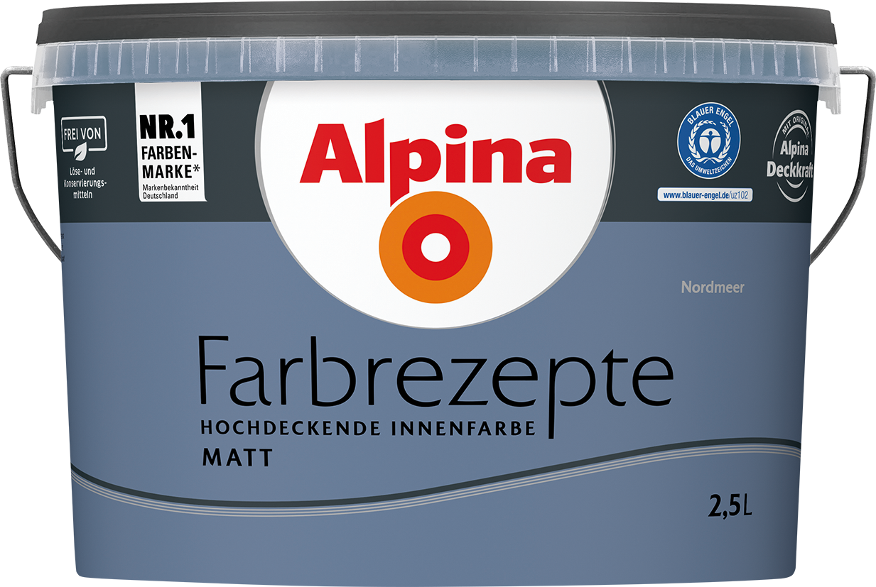 2,5L ALPINA Farbrezepte Nordmeer, Matt 2,5L ALPINA Farbrezepte Nordmeer, Matt