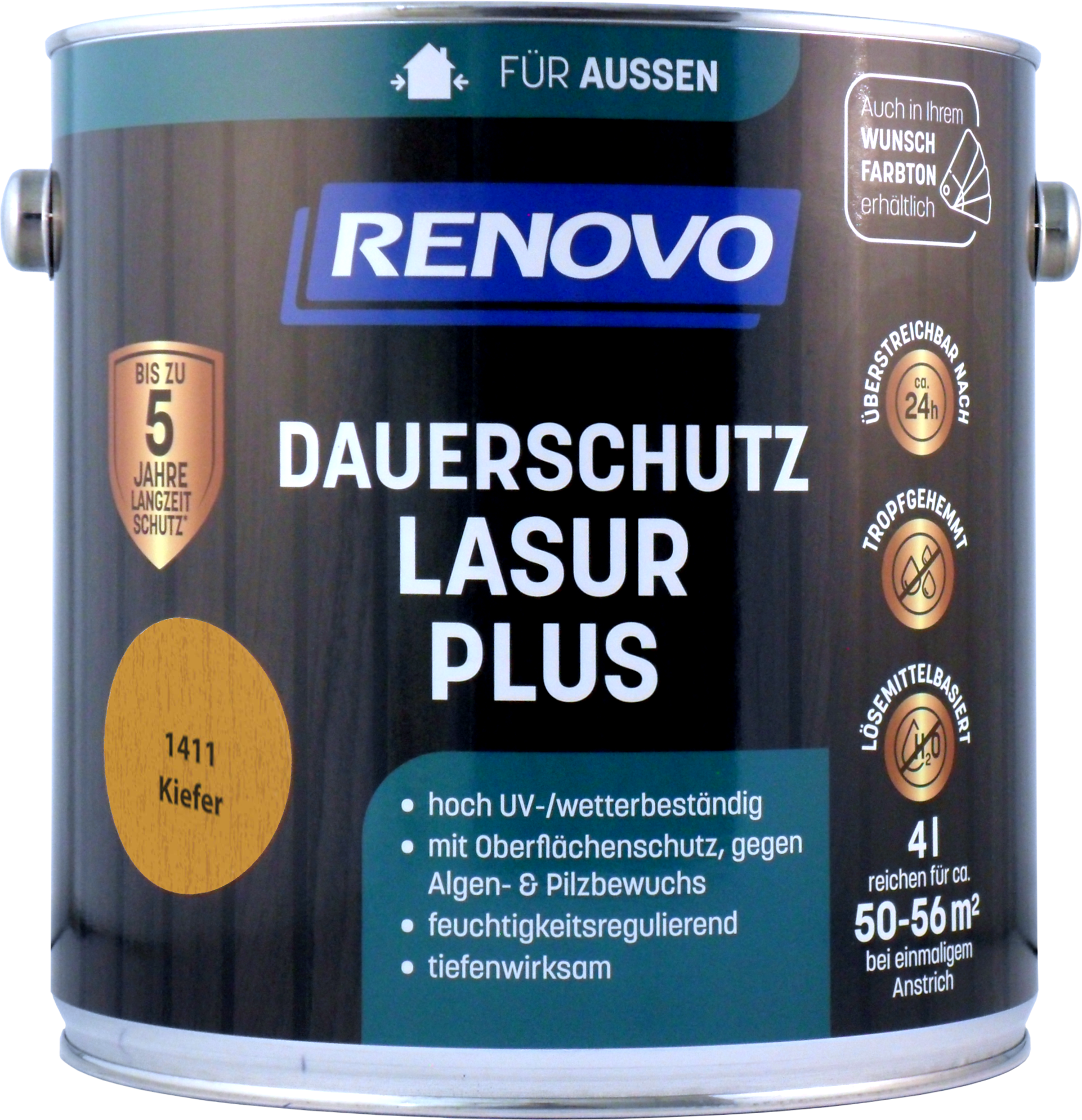 4L Renovo Dauerschutzlasur PLUS Nr.1411 Kiefer 4L Renovo Dauerschutzlasur PLUS Nr.1411 kiefer