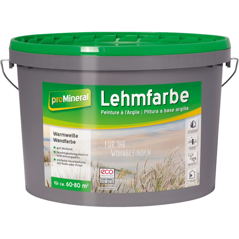 10L pronatur Lehmfarbe Weiß, Matt