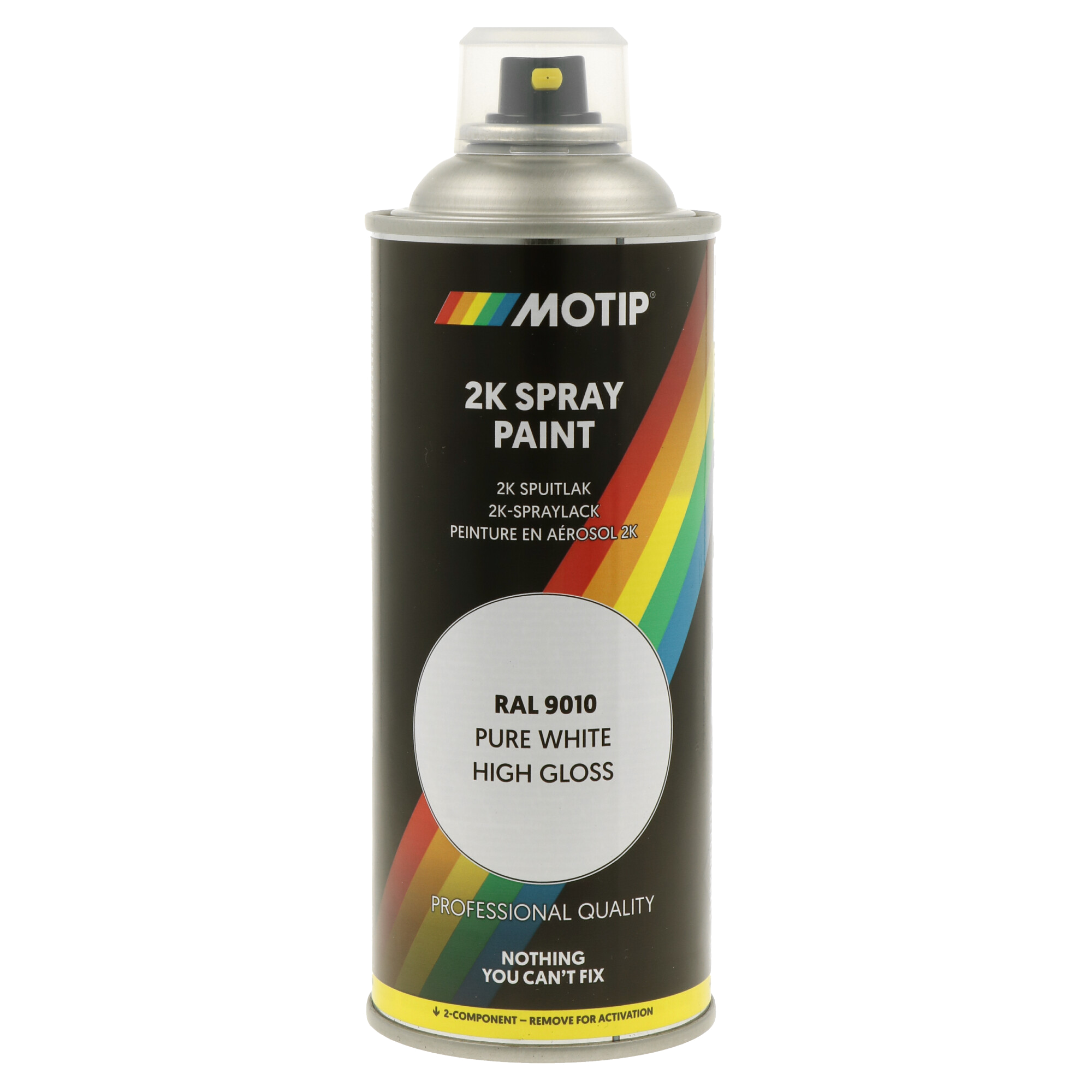 400ml MOTIP 2K Spraylack RAL 9010 Weiß glänzend