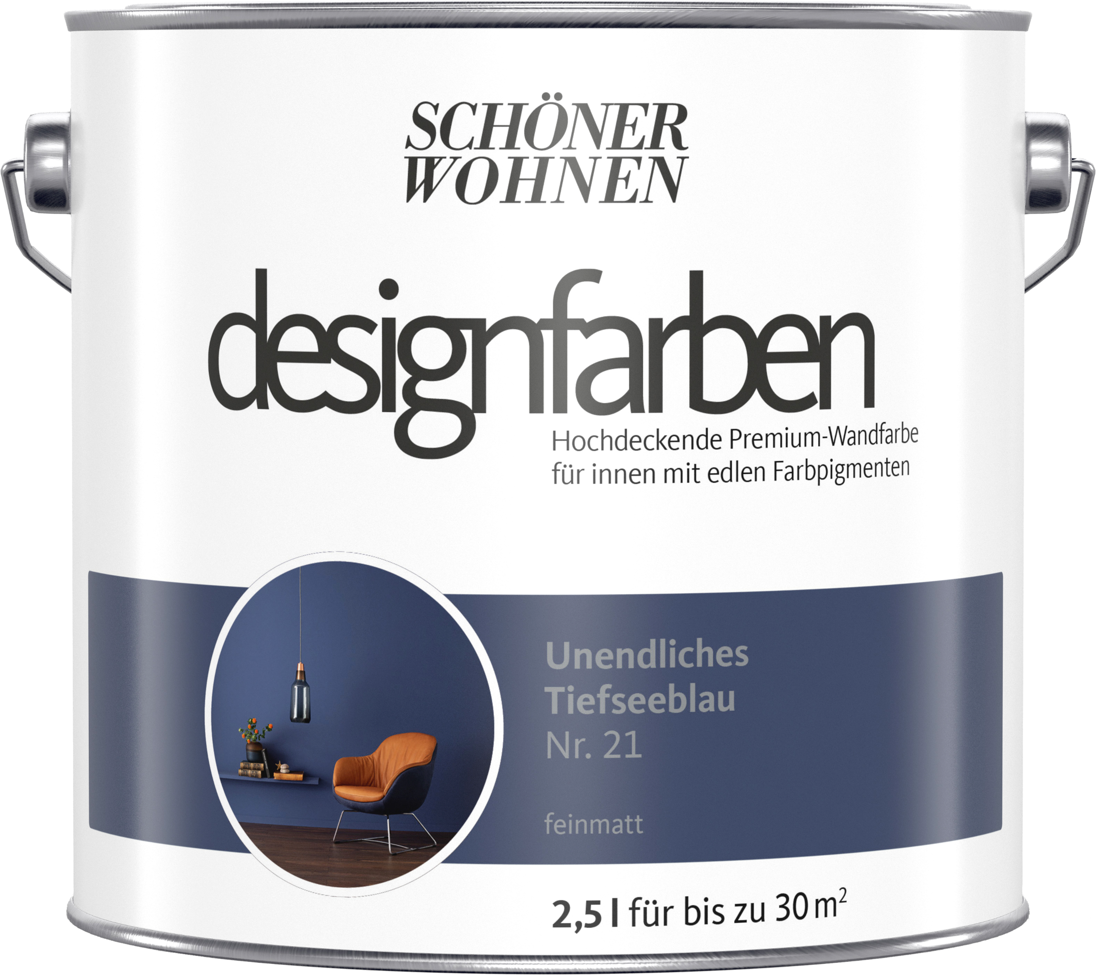 2,5L Schöner Wohnen Designfarbe Unendliches Tiefseeblau 21 2,5L Schöner Wohnen Designfarbe Unendliches Tiefseeblau 21