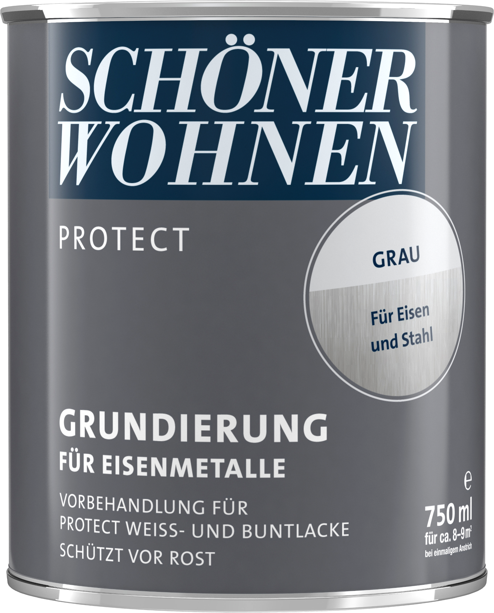 750ml Schöner Wohnen Protect Grundierung für Eisenmetalle grau 750ml Schöner Wohnen Protect Grundierung für Eisenmetalle grau
