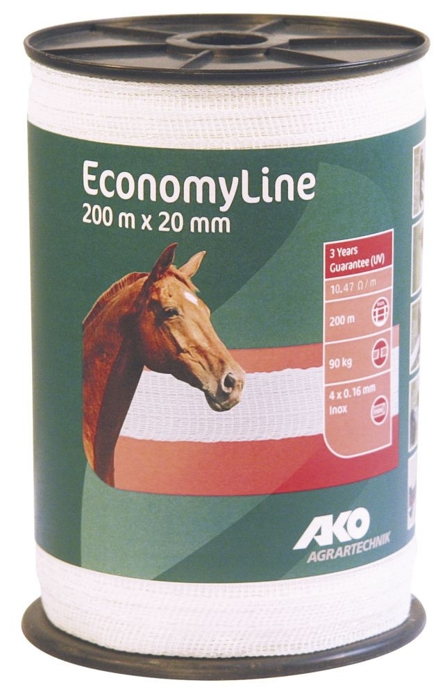 200m Economy Line Breitband 20mm, weiß 200m Economy Line Breitband 20mm, weiß