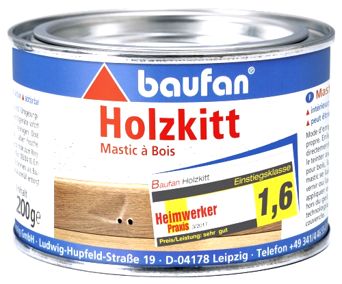 200g Baufan Holzkitt lösungsmittelfrei naturfarben 200g Baufan Holzkitt lösungsmittelfrei naturfarben