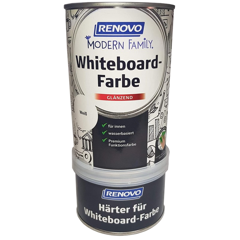 1L Renovo Whiteboard-Farbe weiss glänzend 1L Renovo Whiteboard-Farbe weiss glänzend