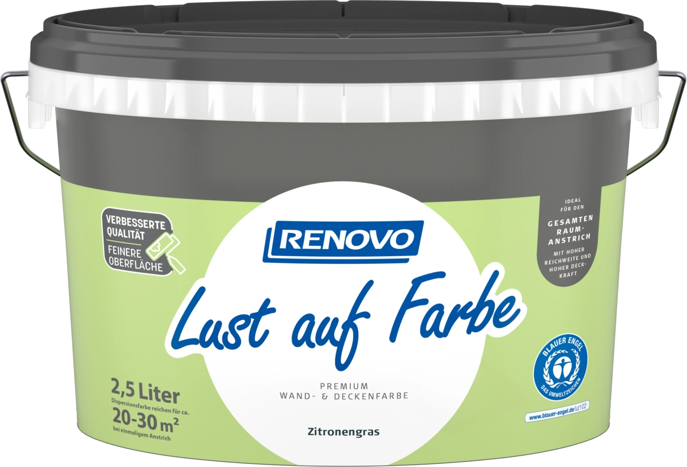 2,5L Renovo Lust auf Farbe, Zitronengras 2,5L Renovo Lust auf Farbe, Zitronengras