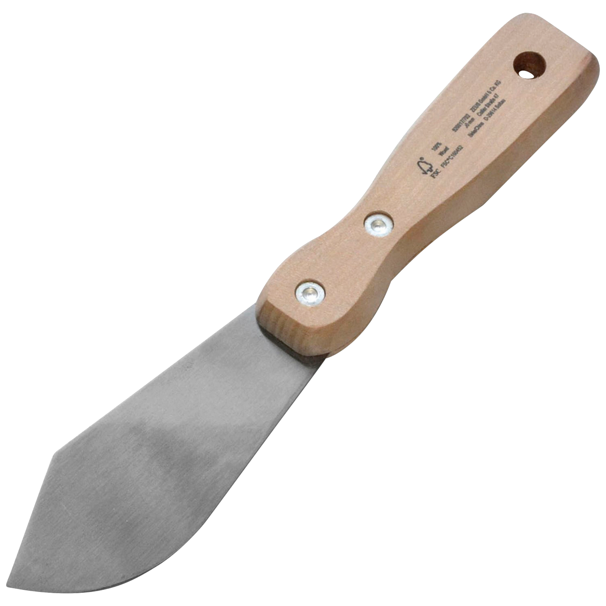Profi - Kittmesser 90mm, poliert, Holzgriff Profi - Kittmesser 90mm, poliert, Holzgriff