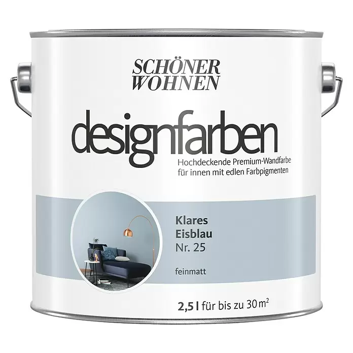 2,5L Schöner Wohnen Designfarbe Klares Eisblau 25 2,5L Schöner Wohnen Designfarbe Klares Eisblau 24