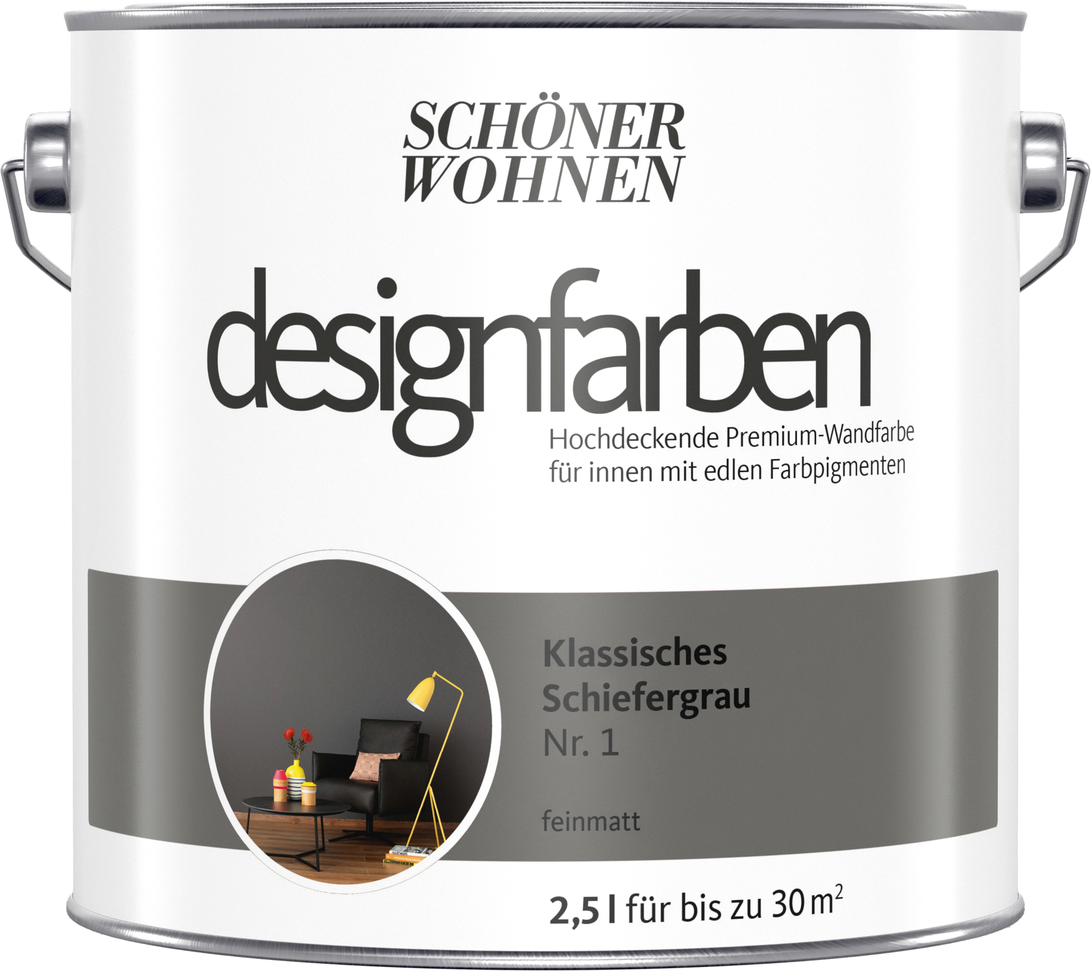 2,5L Schöner Wohnen Designfarbe Klassisches Schiefergrau 1 2,5L Schöner Wohnen Designfarbe Klassisches Schiefergrau 1