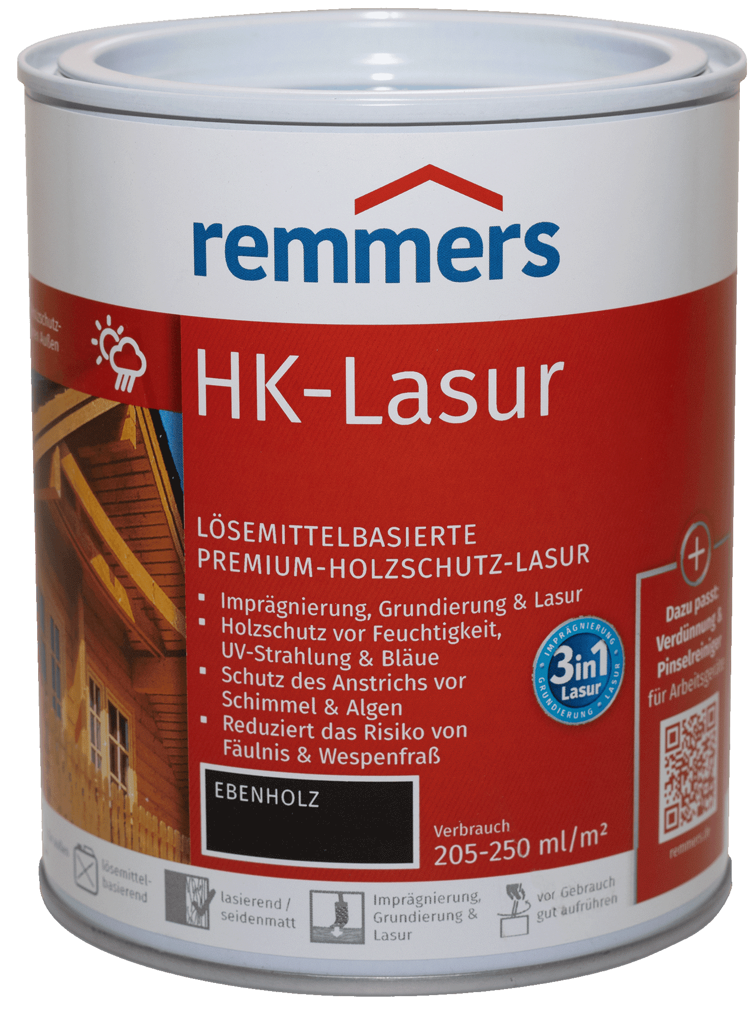 750ml Remmers HK Lasur Ebenholz 750ml Remmers HK Lasur Ebenholz