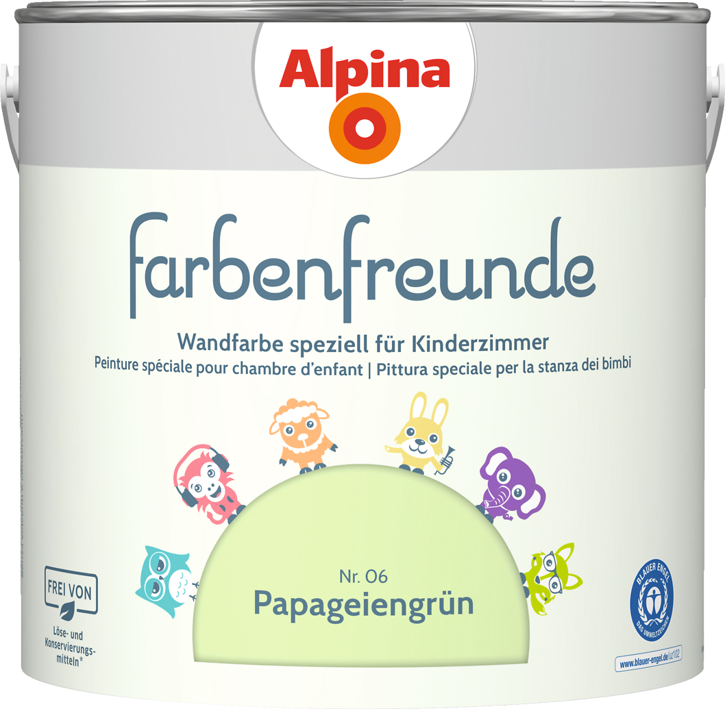 2,5l ALPINA Farbenfreunde Nr.06 Papageiengrün 2,5l ALPINA Farbenfreunde Nr.06 Papageiengrün