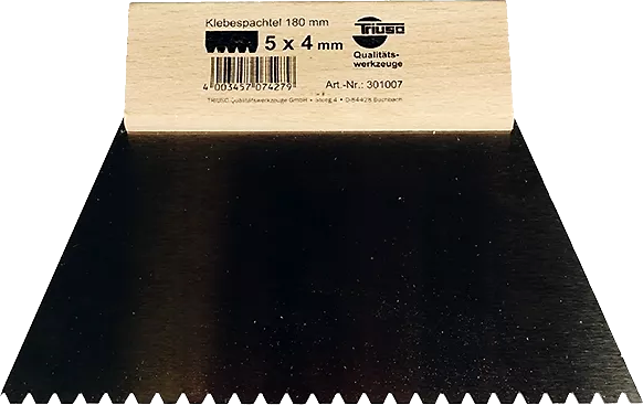 Klebespachtel 180mm, gez. 5x4mm Klebespachtel 180mm, gez. 5x4mm
