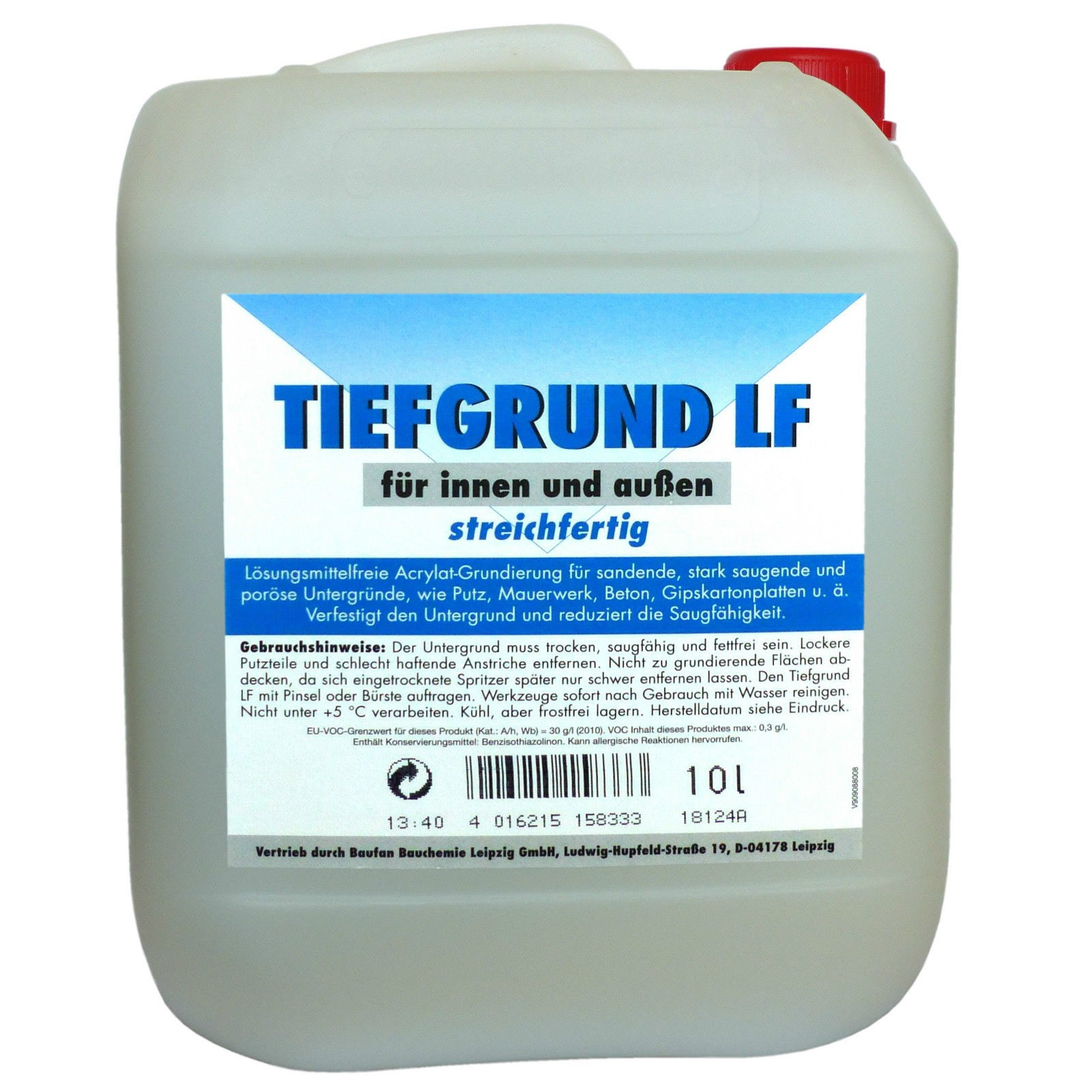 10L Decotric Tiefgrund LF40 Grundierung für Innen und Außen 10L Decotric Tiefgrund LF40 Grundierung für Innen und Außen