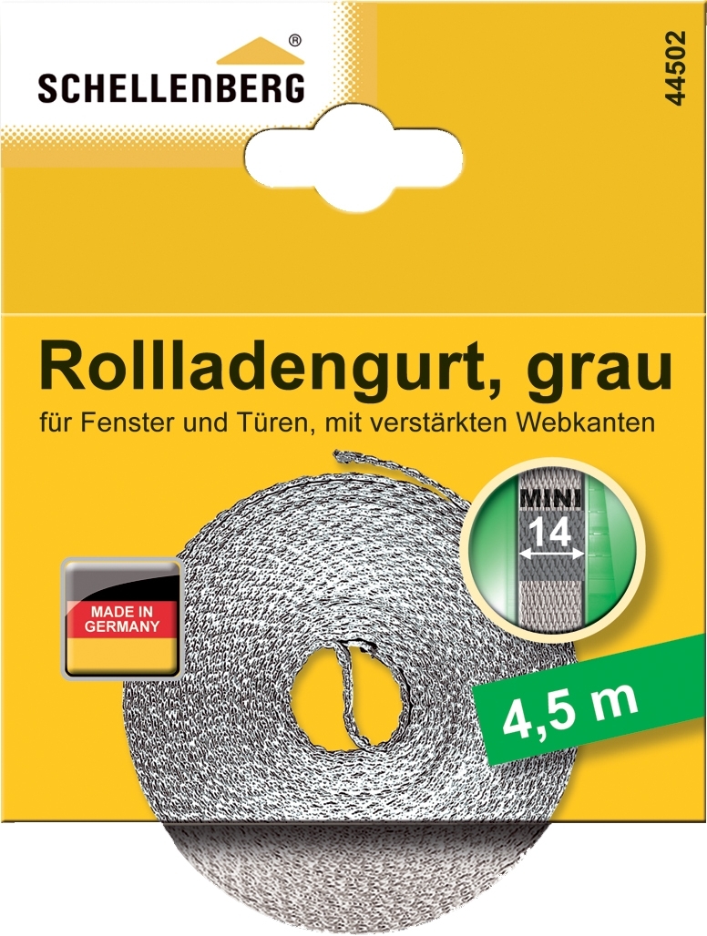 4,5m GURTBAND MINI 14 MM GRAU
