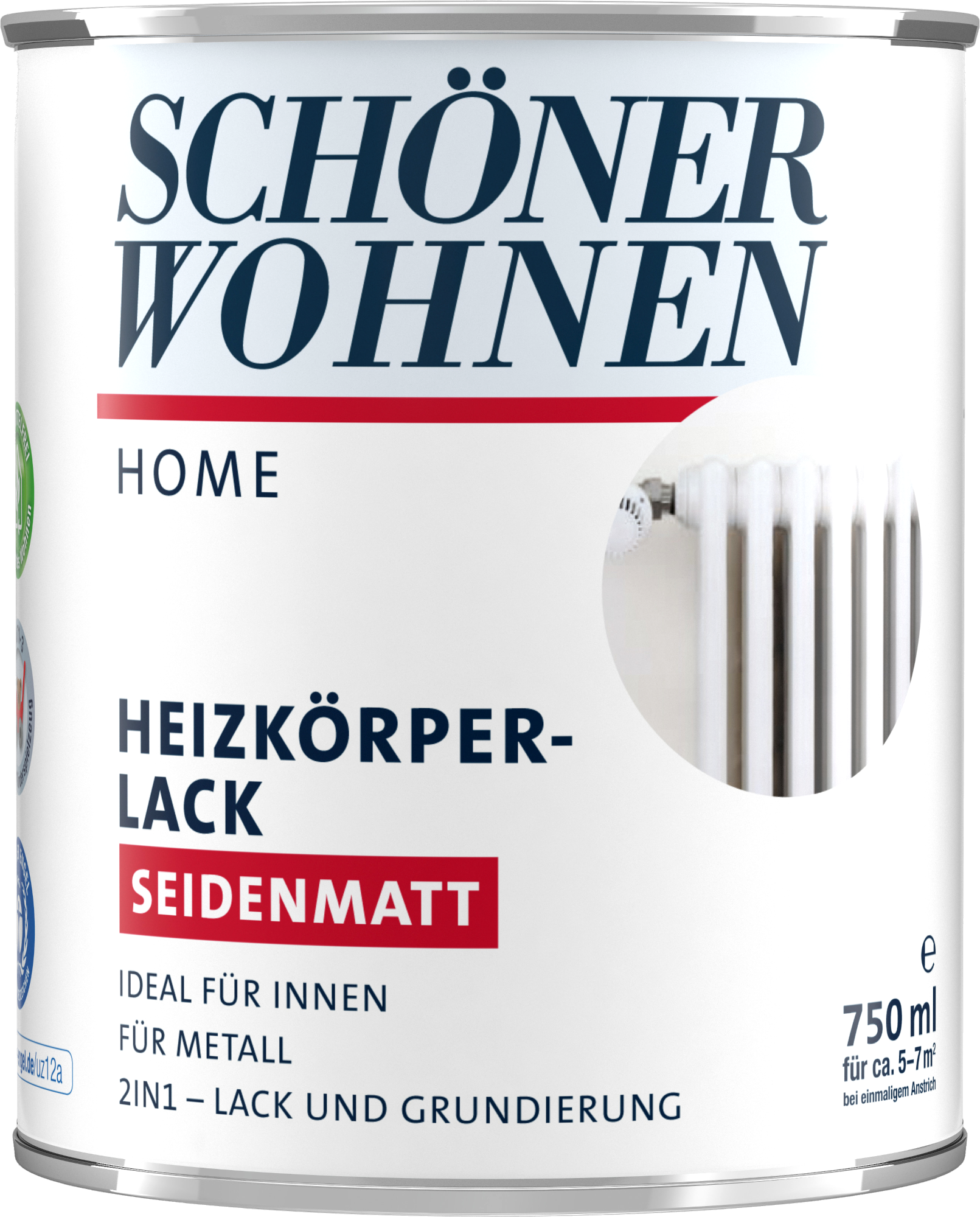 750ml Schöner Wohnen Home Heizkörperlack seidenmatt weiss 750ml Schöner Wohnen Home Heizkörperlack seidenmatt weiss
