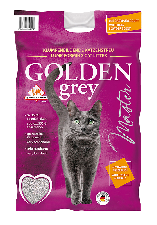 14kg Katzenstreu Golden Grey Master Babypuderduft 14kg Katzenstreu Golden Grey Master Babypuderduft