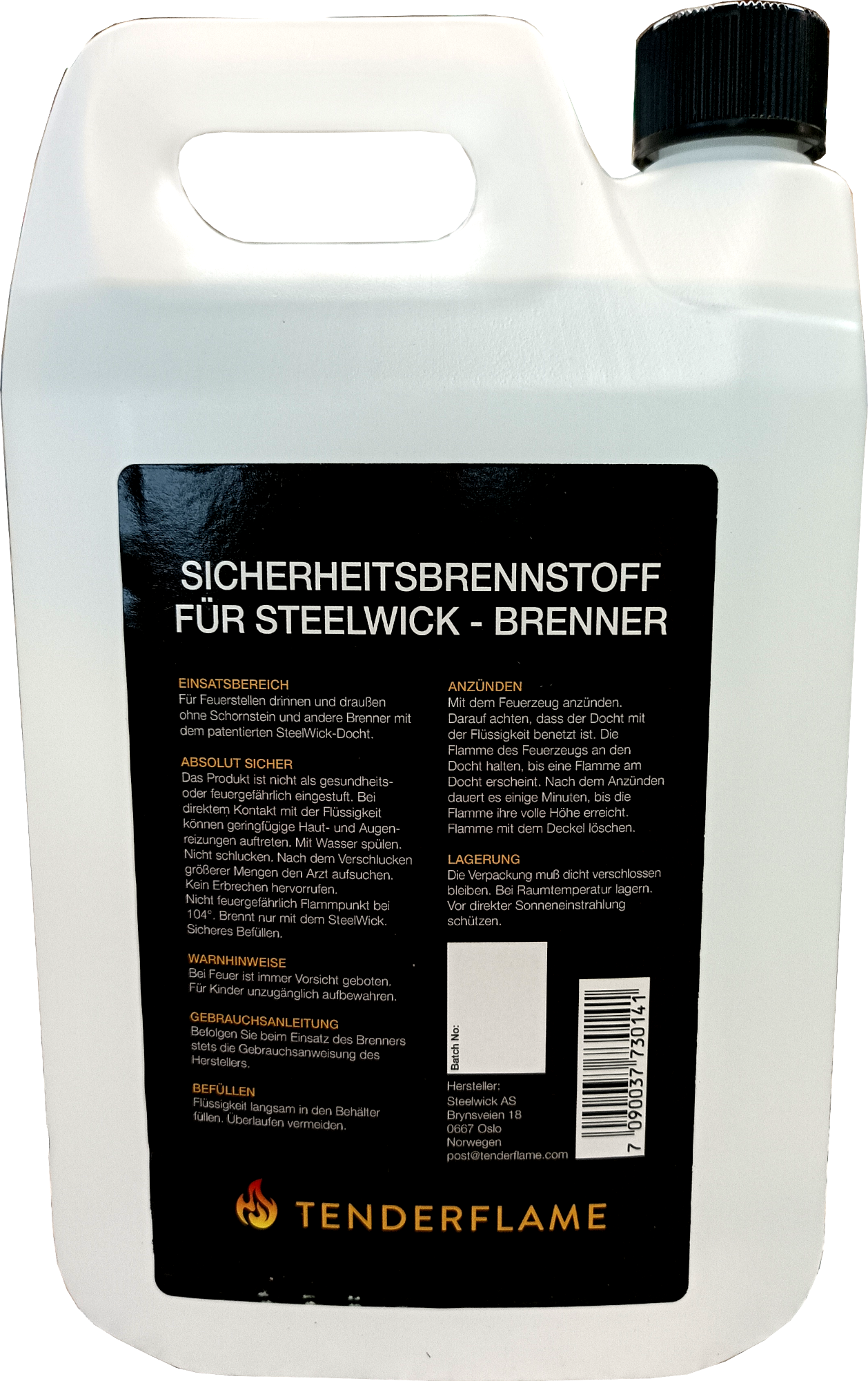 2,5L Sicherheitsbrennstoff Tenderfuel Kanister 2,5L Sicherheitsbrennstoff Tenderfuel Kanister