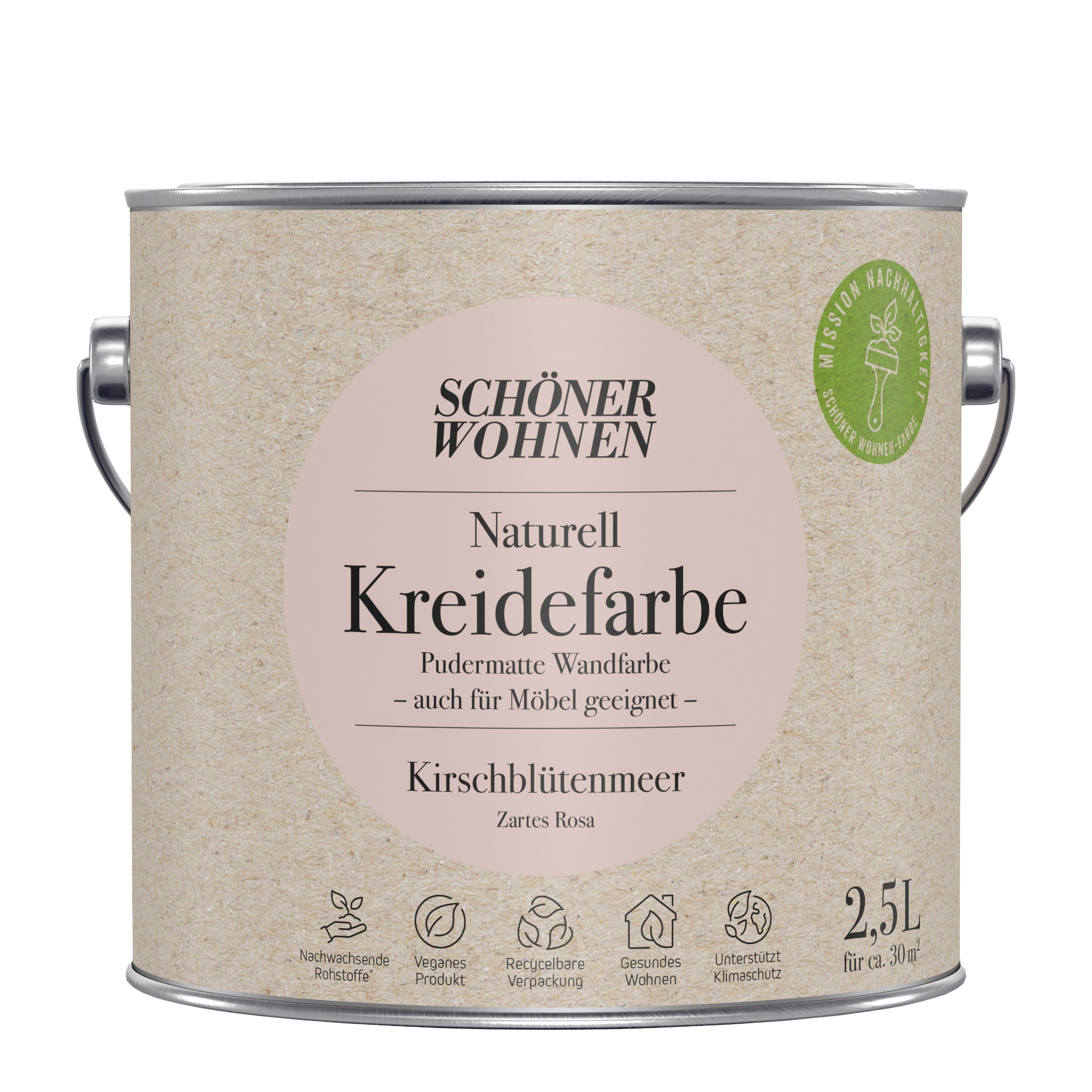 2,5L Schöner Wohnen Naturell Kreidefarbe Kirschblütenmeer, Zartes Rosa 2,5L Schöner Wohnen Naturell Kreidefarbe Kirschblütenmeer, Zartes Rosa
