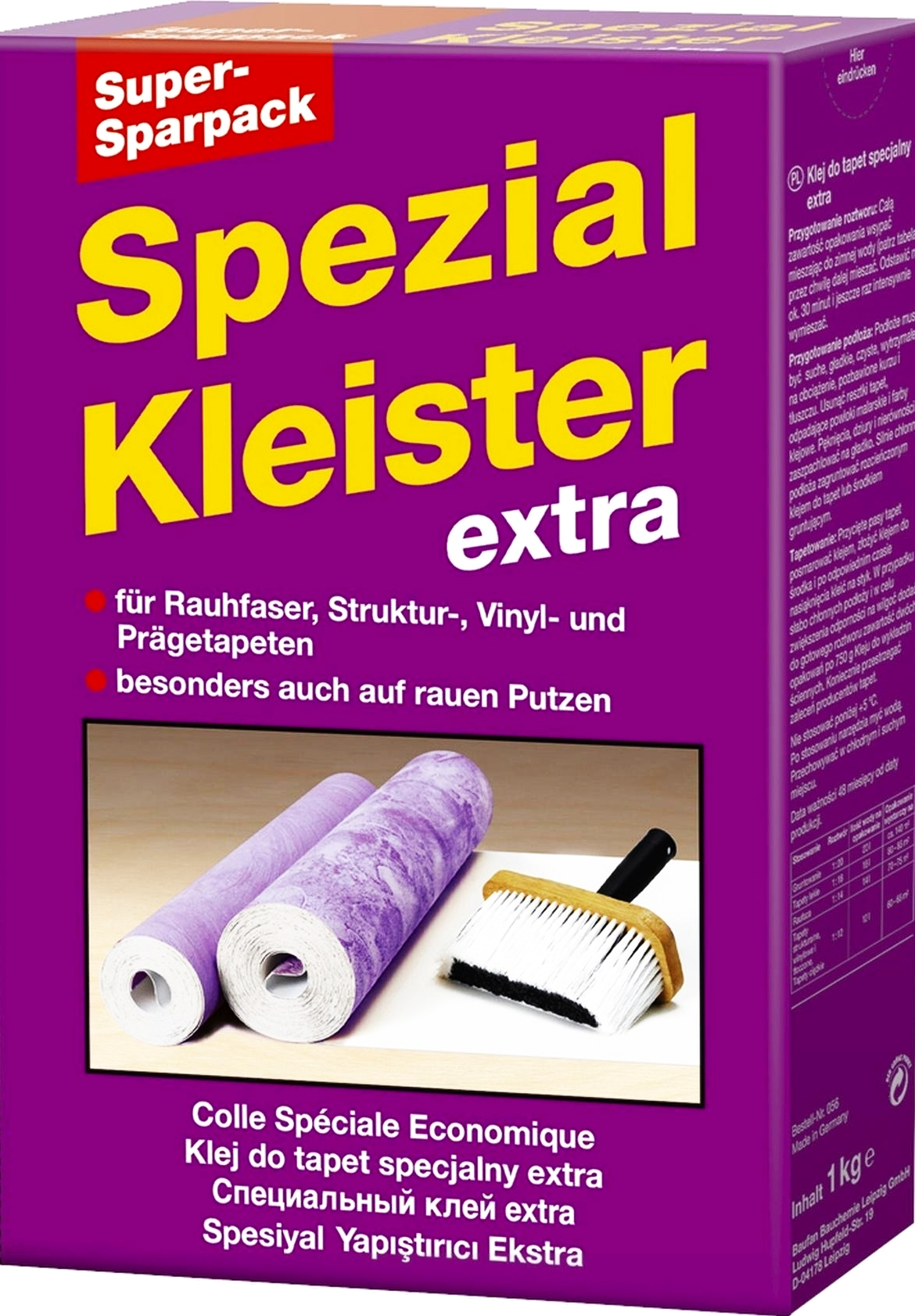 1,0 Kilogramm extra Spezialkleister Sparpack lila 1,0 Kilogramm extra Spezialkleister Sparpack lila