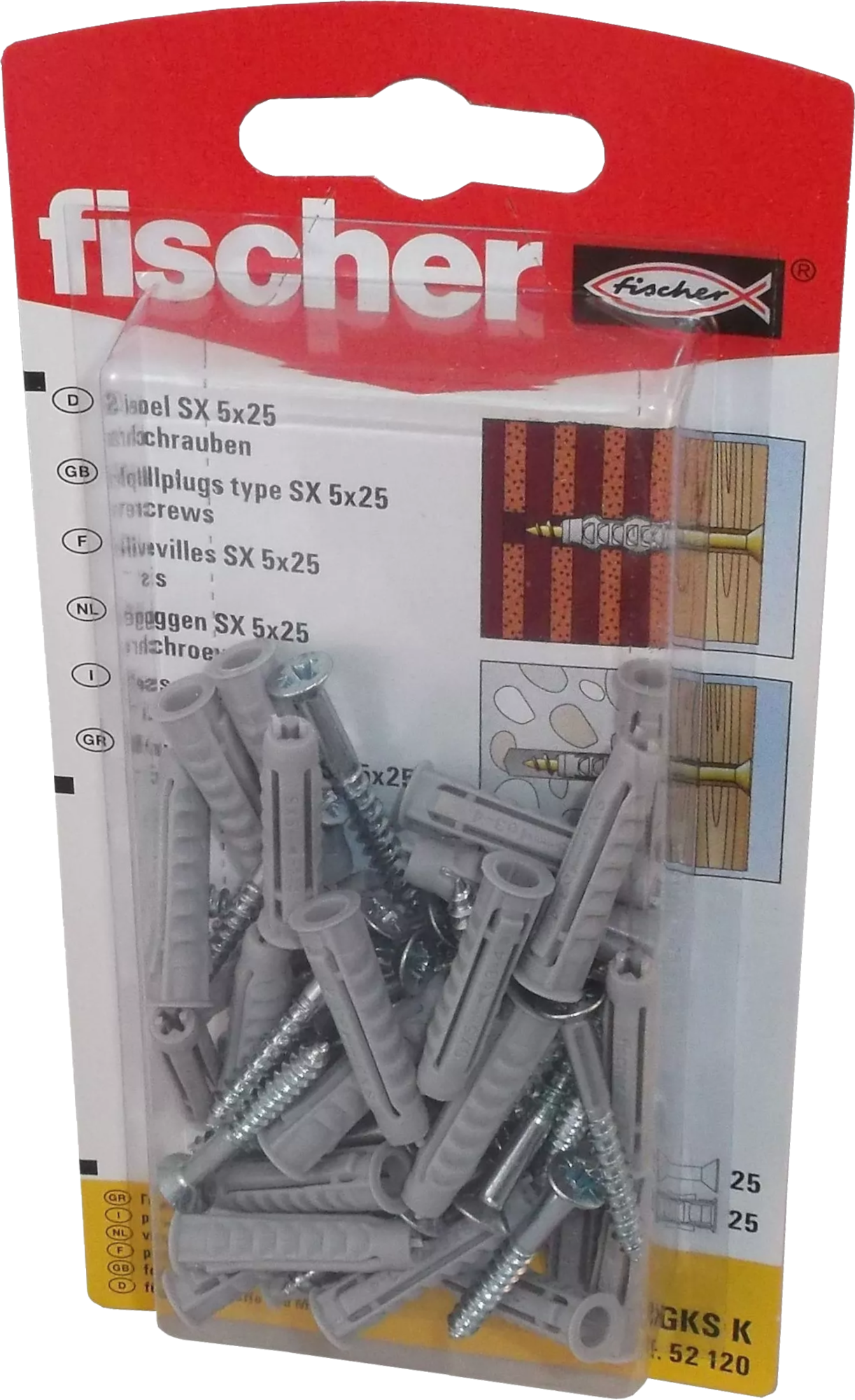 Fischer Universaldübel SX 5 x 25 GKS K Fischer Universaldübel SX 5 x 25 GKS K